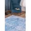 Tapis décoratif bleu à motif tissé rétro-1273743851