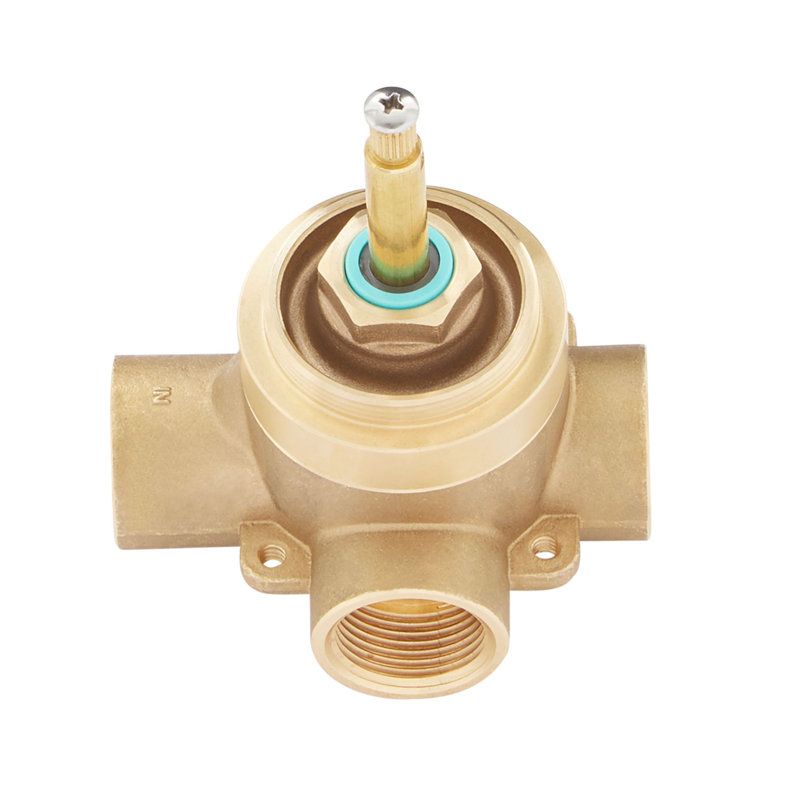 Vassor Pressure Balance Shower System with Slide Bar and Hand Shower - Brushed Gold, Chrome