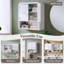 Armoire de rangement de salle de bain incurvée moderne 24 po avec deux portes et tablette ouverte Apollo-1084629242