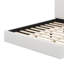 Très grand lit plateforme tapissier avec tête de lit courbée en mousse, base de lit à profil bas-71850135