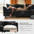 Modular Sectional Sofa, Comfy Cloud Couch With Movable Ottoman, Deep Seat Couch Sofa-Chenille-Black-42630995