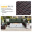 Ensemble de conversation 9 pièces pour terrasse en rotin avec foyer extérieur de 56 pouces et coussin de siège confortable-1173498472
