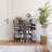 Shoe Rack,7 Tier Shoe Storage Organizer With Hooks, Entryway Shoe Tower,12-14Pairs Shoes,Vertical Shoe Organizer,Vertical Shoe Organizer,Easy Assemble,Saving Space,Rustic Gray, Shoe Storage-1162280424