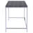 Weathered Grey And Chrome Rectangular Writing Desk