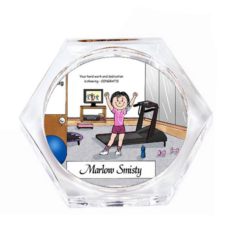 Aérobie personnalisée - ensemble de cadeau pour sous-verre féminin (4 sous-verres), Oui