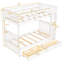 Lit superposé Twintwin en noyer avec échelles et rangement - Option de chambre à coucher polyvalente