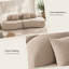 Canapé d'angle modulaire incurvé Modern Cloud sans os, 236 cm (93,1 pouces), en tissu éponge abricot, pour salon