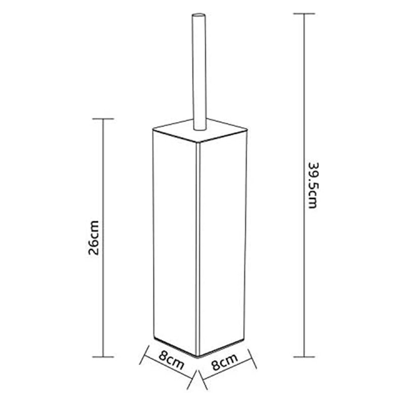 Stand Toilet Brush Holder For Bathroom And Hotel,Stainless Steel Material,Chrome,Silver