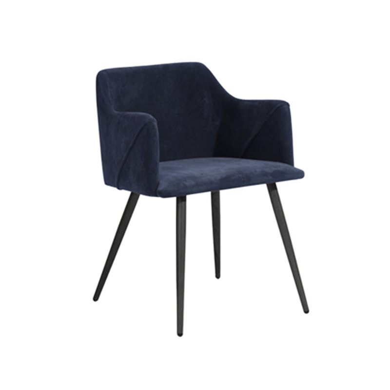 Sofiya 47cm H Upholstered Armchair, Blue, Black