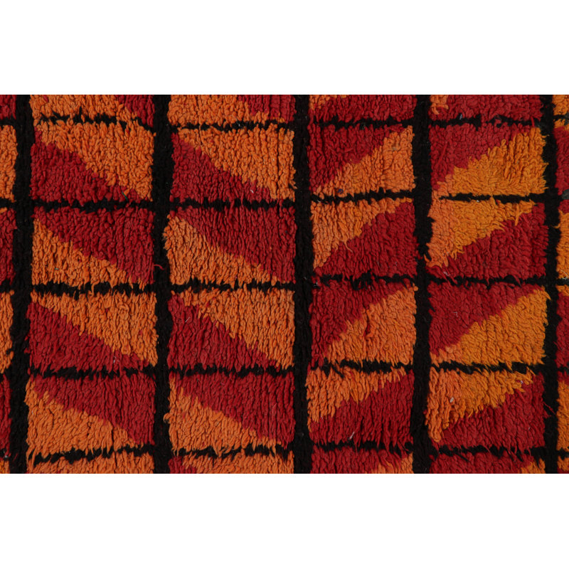 Hand Knotted Wool Geometric Area Rug