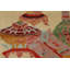 Tapis indien Art Déco illustré à la main 8 x 10