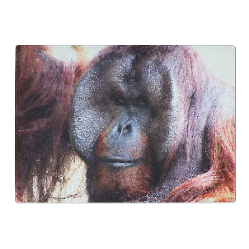 Orangutan Monkey Vol.2 Painting Chopping Board, 0.4cm H x 28.5cm W x 39cm L