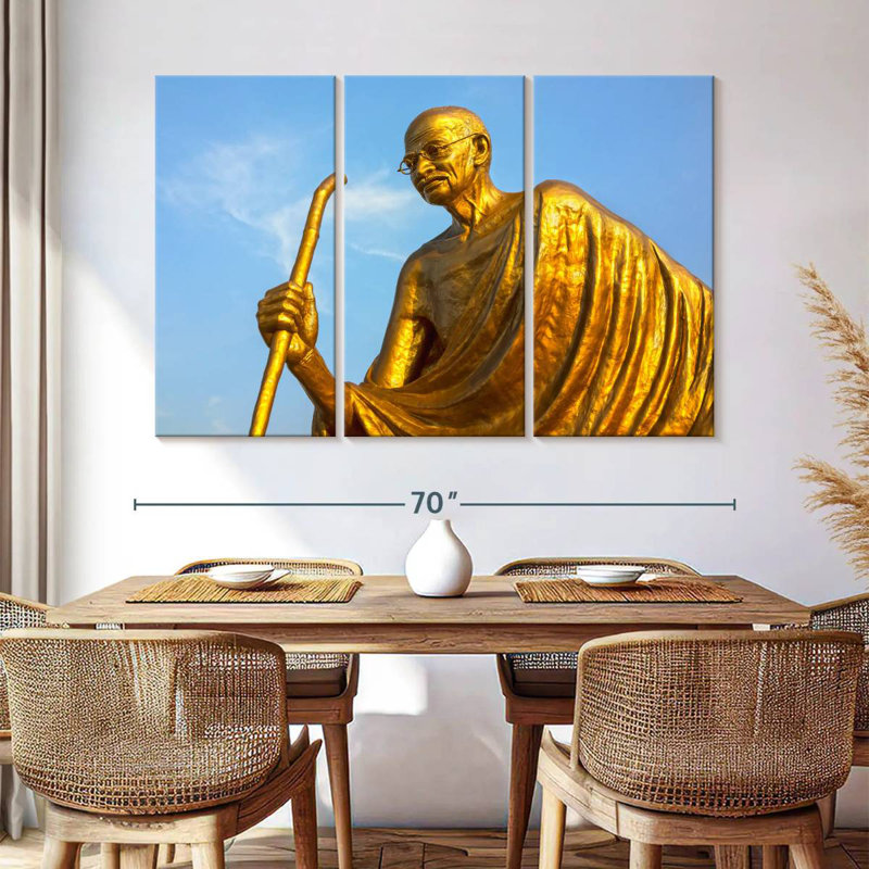 Statue Leisha Golden Gandhi, H 42 po x l 65 po