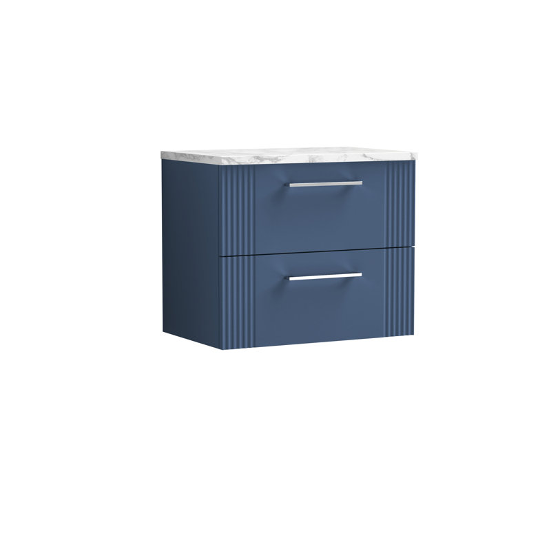 Deco 99.06cm Single Bathroom Vanity Base Only, Satin Blue