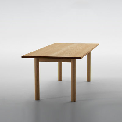 Table de salle à manger en bois massif de style japonais