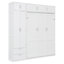 Lit escamotable moderne Celeste avec armoire supérieure et tablettes, panneau de fibres à densité moyenne durable et contreplaqué-182270030