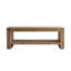 47.24" Rustic 2-Tier Rectangle Coffee Table - Solid Wood & MDF Farmhouse Coffee Table With Open Storage Shelf For Living Room/Apartment