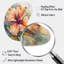 Hibiscus Euphoria II gris orange - art mural en métal, forme irrégulière-342496918