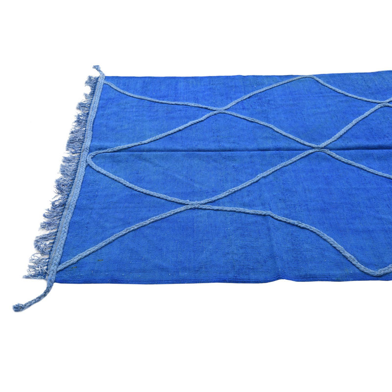 Tapis bleu 4 pi x 6 pi