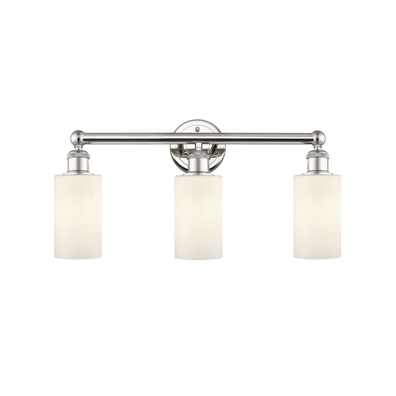 Caldello 3 - Light Dimmable Vanity Light, Matte White, Polished Nickel