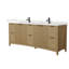 Palmilla 84" Freestanding Double Bathroom Vanity with Quartz Top-1376223865-1376223866