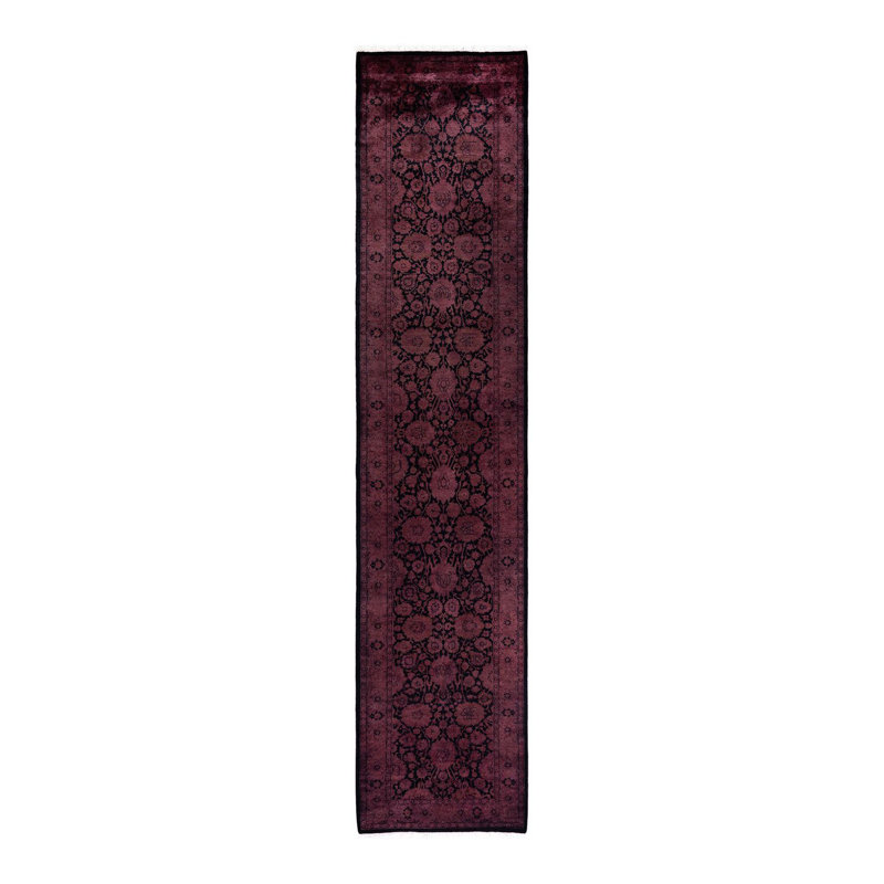 Tapis unique noué à la main Weirsky - rose Weirsky