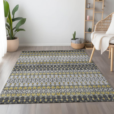 Tapis gris lavable à la machine de qualité supérieure AMF72