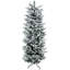 Arbre de Noël artificiel enneigé 6 pi de hauteur avec 477 branches enneigées et base en acier