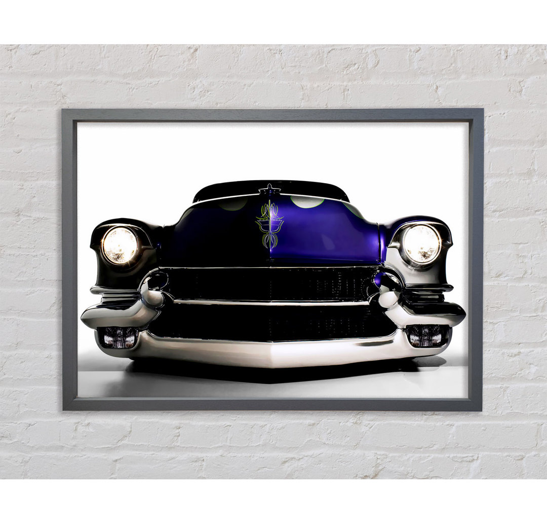 American Muscle Car Purple - Einzelner Bilderrahmen Kunstdrucke auf Leinwand