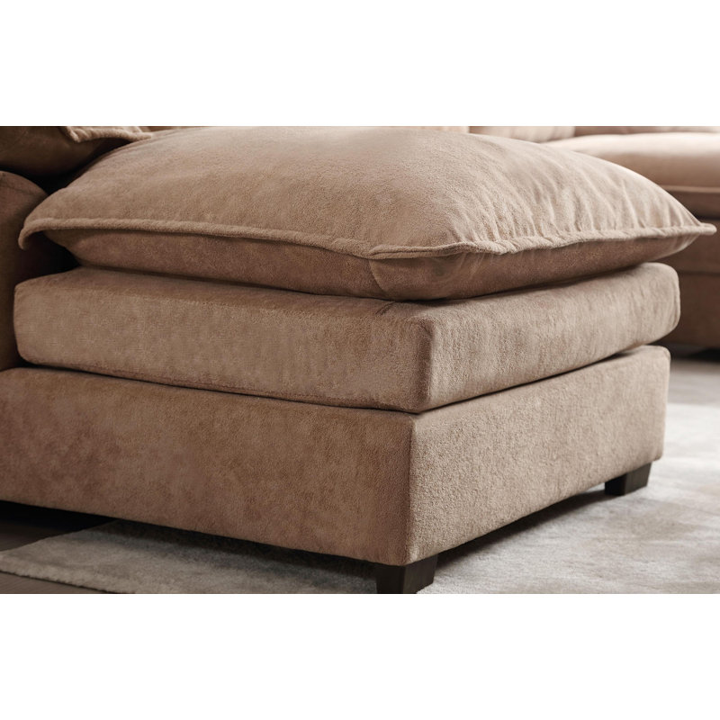 Canapé modulaire 3 pièces Tamaryn, Polyester brun