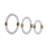 Oval Ring Wall Sculpture for Home Decor - Modern Wall Decor Hanging Perfect for Hallways or Entryways - Decorative Wall Art for Kitchen Decor or Artistic Wall Accent in Any Room - Set of 3, 14", White