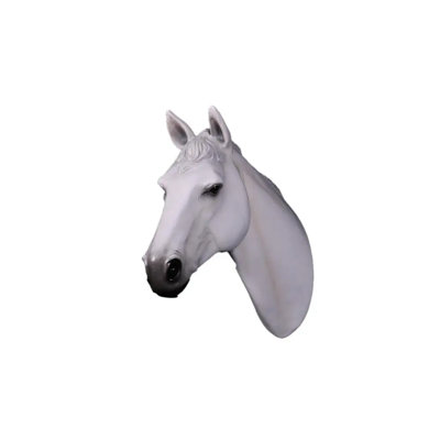 Statue tête de cheval blanche