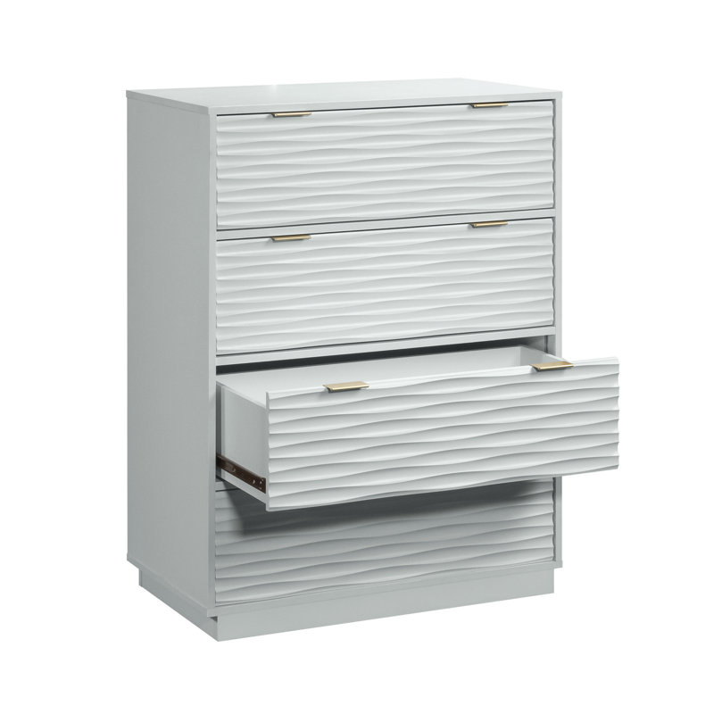Commode de chambre à 4 tiroirs, commode verticale pour espaces de vie