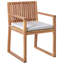 Set of 2 Garden Chairs with Cushions SASSARI PREMIUM Certified Acacia Wood-710272434