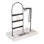 Présentoir à bijoux moderne en forme d'arche pour commode ou coiffeuse - Rangement contemporain et peu encombrant pour chambre - 33 cm, blanc et noir
