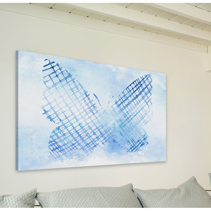 Butterfly Sketch - Wrapped Canvas Print, 76cm H x 114cm W x 3.81cm D