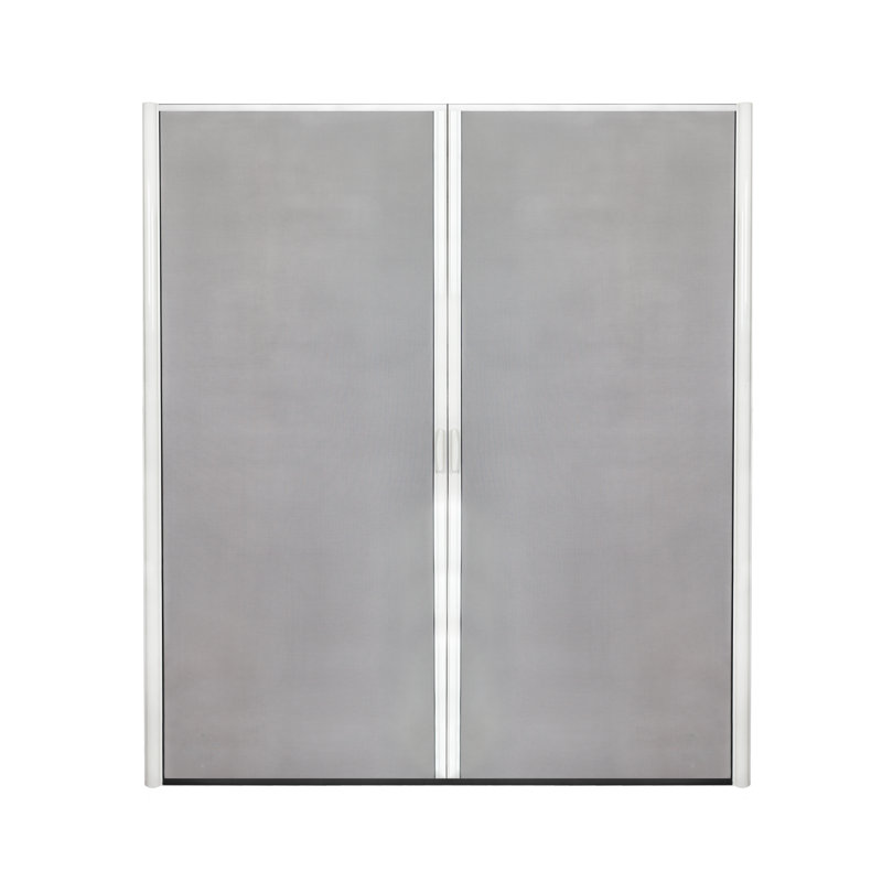 Écran rétractable pour porte double, Blanc, H 96 po x l 76 po
