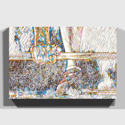 Body Building Fitness Weights - Wrapped Canvas