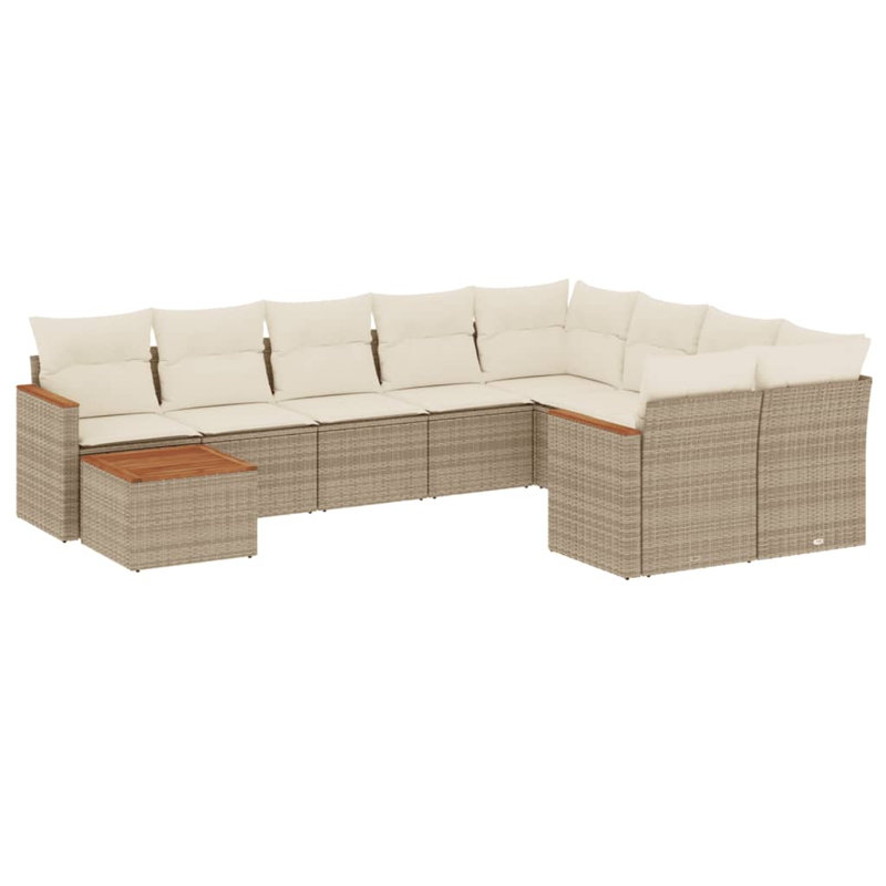Ensemble de canapé de jardin Vidaxl beige