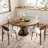 Amberly Modern Dark Walnut Round Solid Wood Dining Table with Unique Base Seats 4/6/8 for Kitchen Living Room, One-step Installation-1155214225