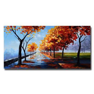 Un chemin dans l’automne, reproduction d’art sur toile tendue