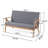 Macklan 50.75'' Wide Reversible Wood Patio Sectional Set with Cushions
