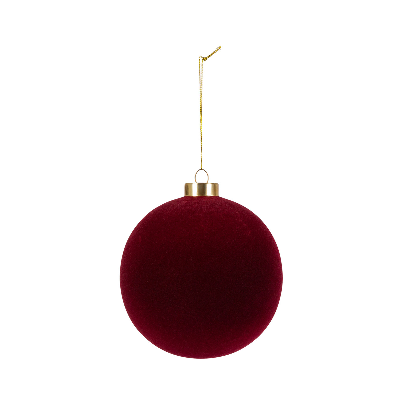 Bauble, Red, 5" H x 4.75" W x 4.75" D