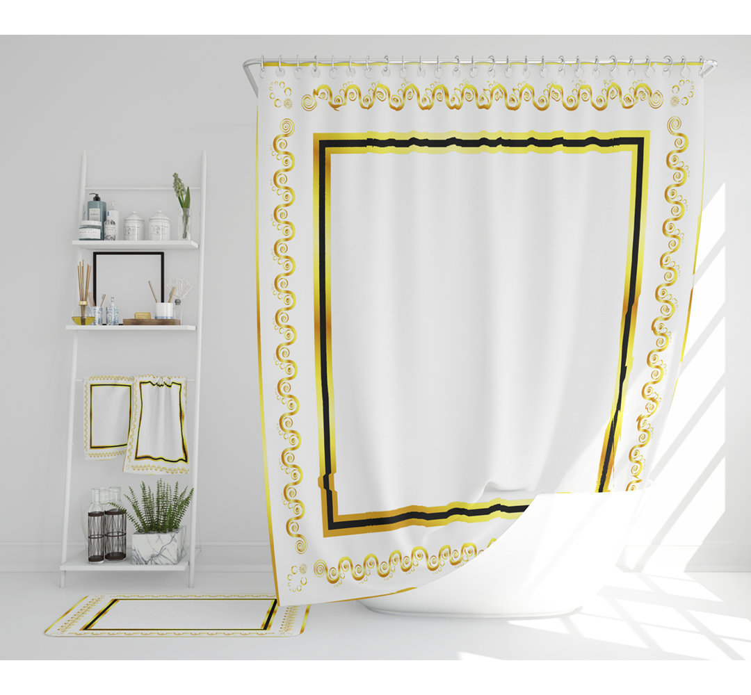 Nawar Polyester Shower Curtain Set