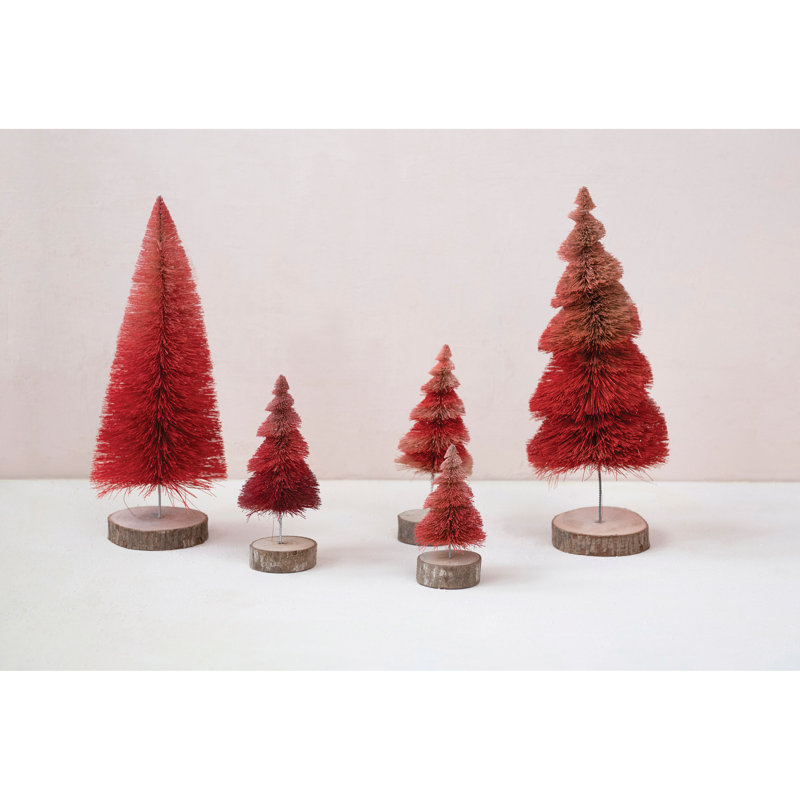 Arbre à brosse incurvé en forme de sisal avec base en bois