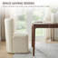 Chaise d'appoint rembourrée avec roulettes Vela