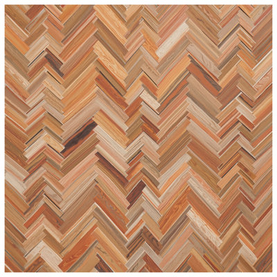 Wood Chevron Parquet Bath Mat