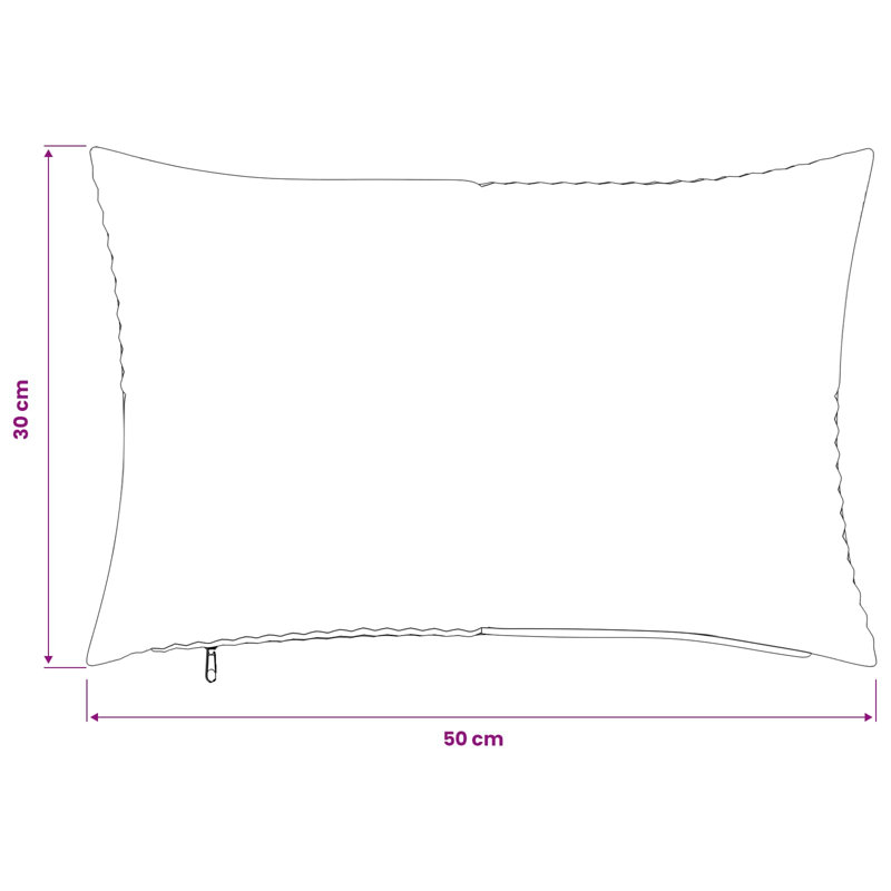Cushion Cover, Rectangle 30cm H x 50cm W, Red Orange