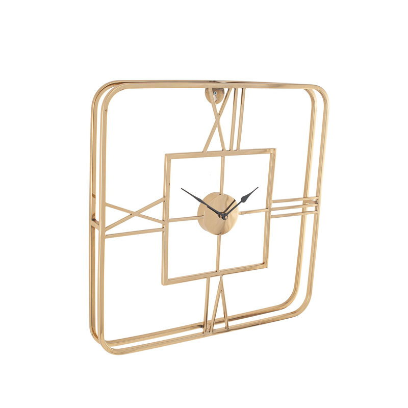 Angleton Metal Wall Clock, Gold
