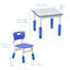 Table d'activités carrée effaçable à sec avec deux chaises ECR4Kids, mobilier pour enfants, 3 pièces-59602064